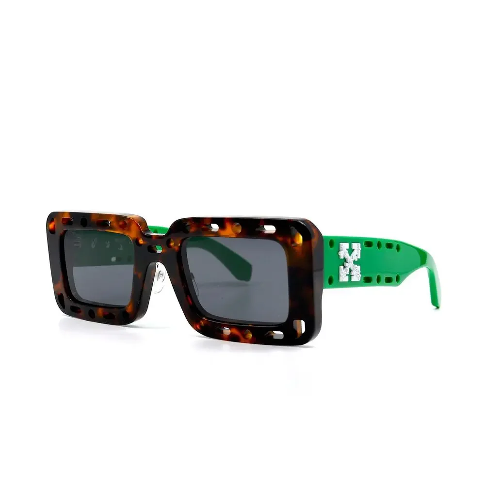 NEW! OFF-WHITE ATLANTIC OER1025 6007 HAVANA/GREEN GREY AUTHENTIC SUNGLAS… - Picture 4 of 13